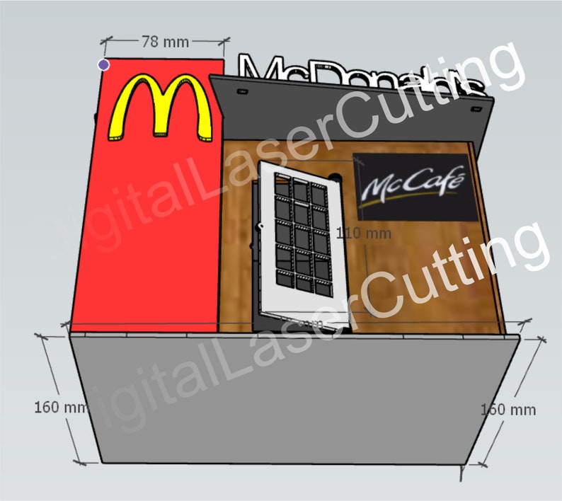 Diorama ,mcdonalds,miniature Restaurant,diorama Restaurant,mini Diorama ...