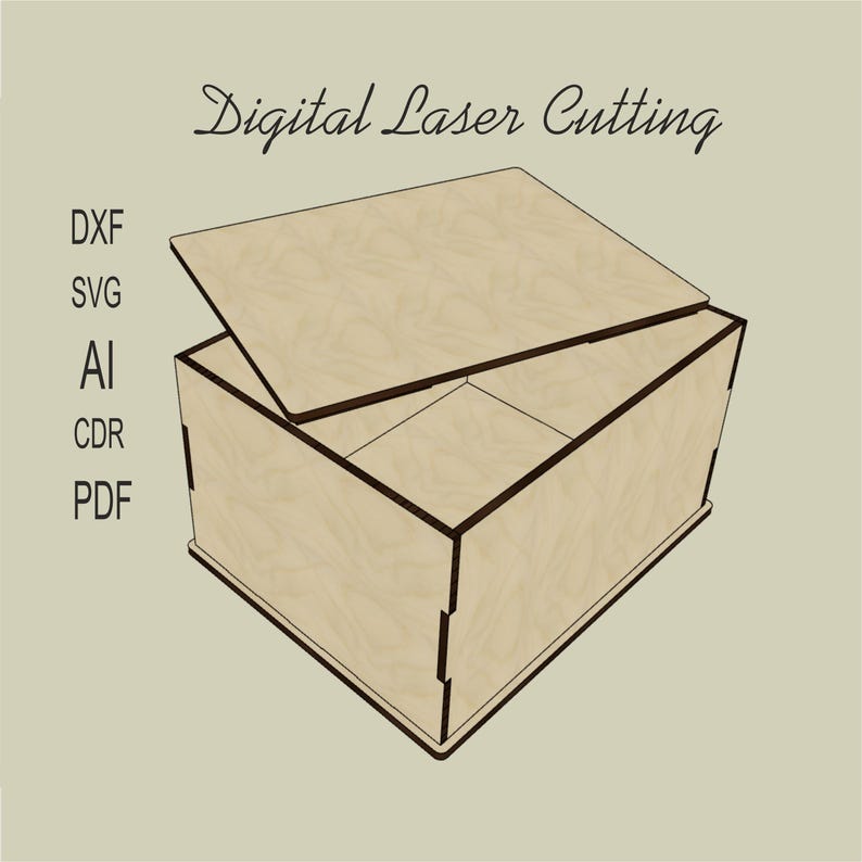 Laser Cut Files - SVG CDR Vector Plans - Diy Box - DXF Files for Laser ...
