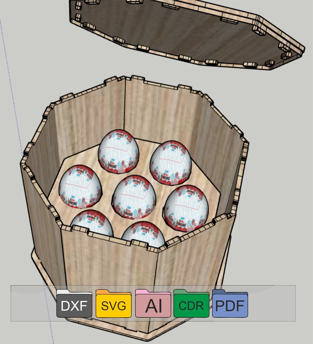 Easter Egg Box SVG – Laser Cut Wooden Egg Carton Template (3mm) - Etsy