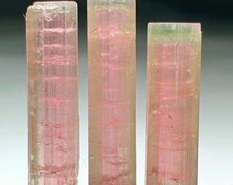 Bi-Colour GreenCap Tourmaline Crystals From Afghanistan