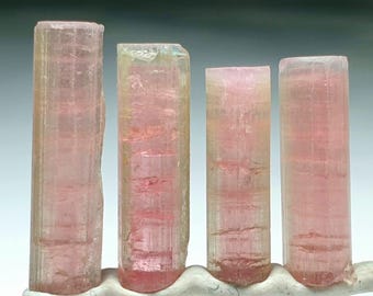 Bi-Colour GreenCap Tourmaline Crystals From Afghanistan