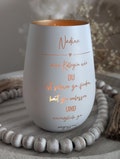 Tealight holder | Colleague | Wish light | Farewell gift | White and gold | White and silver | Personalized name | Tealight holder with name engraving
