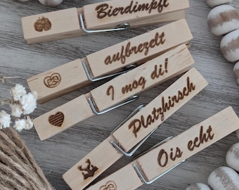 Clothespin Oktoberfest l Kirwa l Dult l Waschklupperl l Tracht l i mog di l beerdimpfl l Platzhirsch l ois real l Wiesn Glubberl