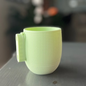 Wall Mounted Planter Featuring Hidden Drip Tray - Grid Print