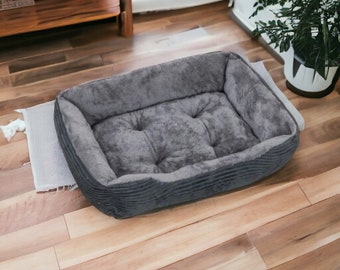 Hondenbed, vierkante pluche kennel, kleine hondenbank, dierbenodigdheden, huisdiercomfort, accessoires