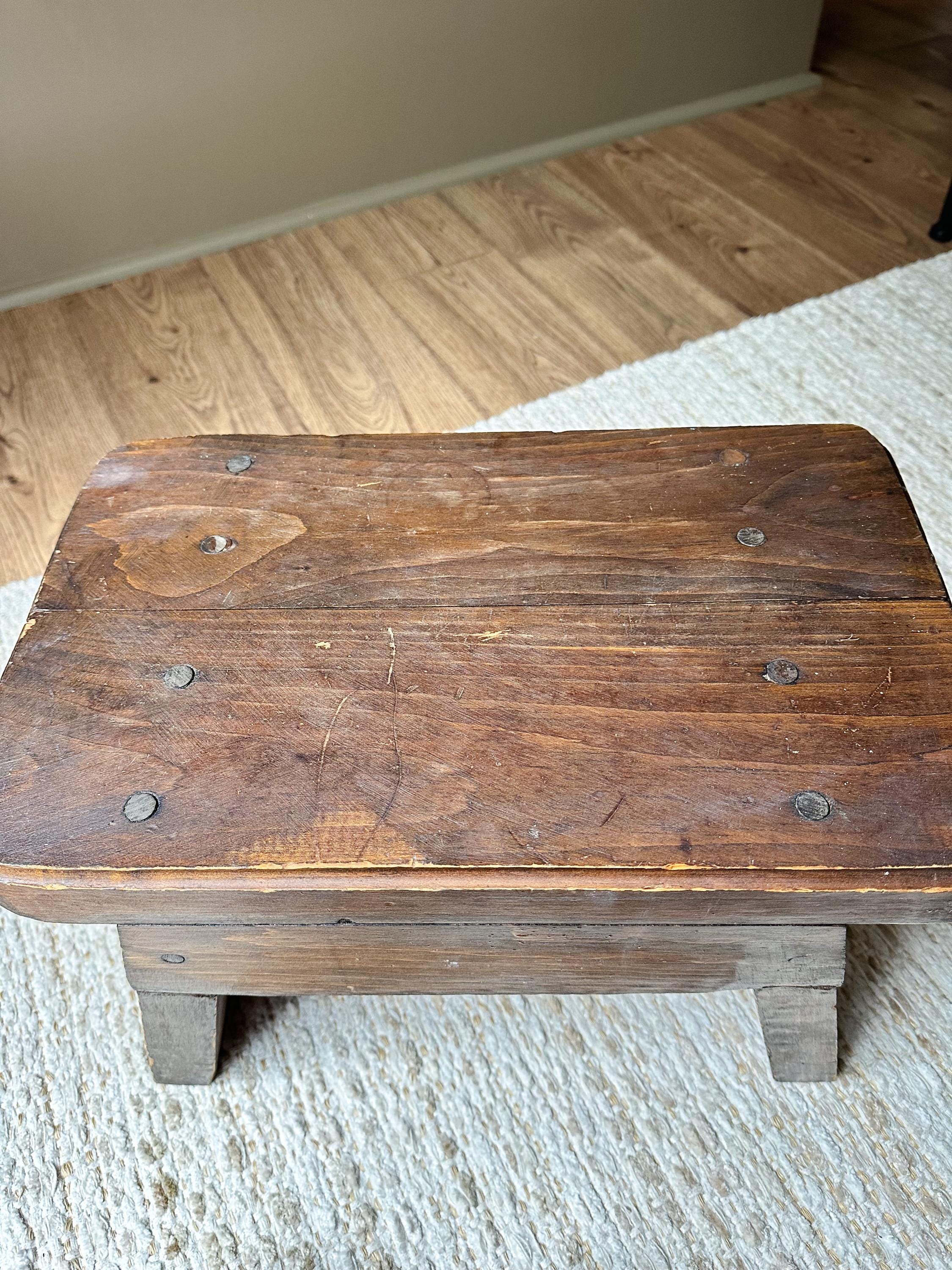 Vintage Rustic Farmhouse Style Wooden Step Stool Foot Stool - Etsy