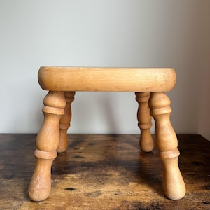 Rustic Solid Wood Milking Stool