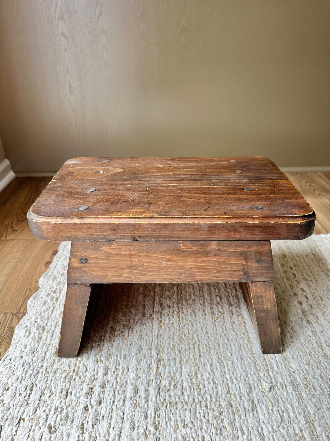 Vintage Rustic Farmhouse Style Wooden Step Stool Foot Stool - Etsy