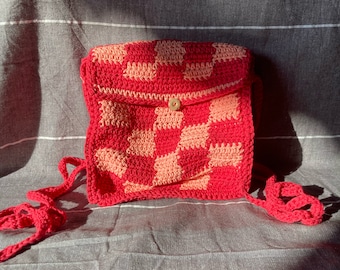 Crochet Checkerboard Backpack Pattern