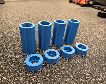 Almacenamiento en rack azul para accesorios de aisladores antibalas (4 cuartos, sin pernos ni tuercas)