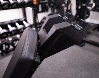 Tricep Extension Handle Rest for Prime Fitness Shorty Bench | 3D Printed Bar & Handle Holder with TPU Liner | Tricep Extension Setup