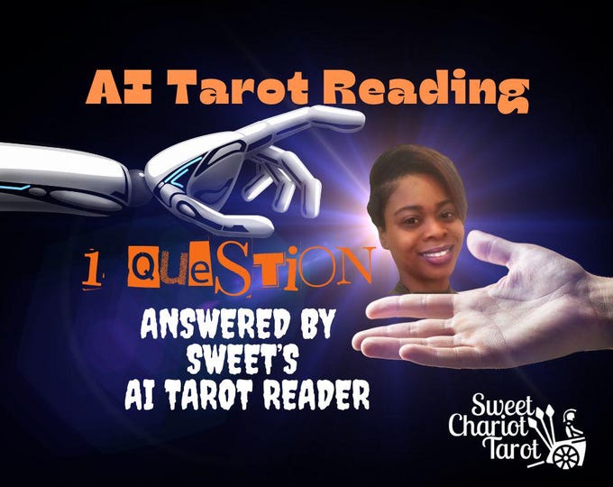 Featured listing image: AI Tarot Reading One Question in Text by Sweet Chariot Healing Co.