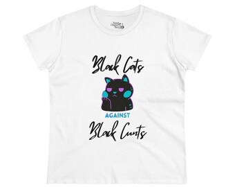 Black Cats Women&#39;s Cotton Tee by Sweet Chariot