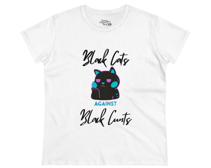 Featured listing image: Black Cats Women's Cotton Tee by Sweet Chariot