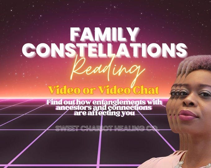 Featured listing image: Quantum Entanglement Constellations 30 minute Coaching Session for Family & Systemic Issues by Psychic Medium Sweet Chariot Healing Company