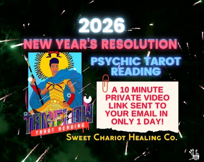 Featured listing image: 2026 New Year's Resolution Psychic Tarot Reading: 10 minute Private Video