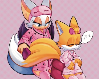 Rouge and Tails After a Long Day— Print