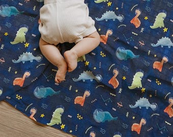 Soft Dinosaur Baby Blanket: Lightweight Dino Pattern Swaddle for Newborns