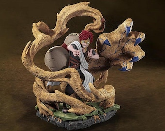 Diorama de Gaara con armadura de arena hecho por fans (con LED disponible) / Estatua coleccionable de Naruto Shippuden pintada a mano