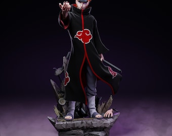 Figura de Pain Tendo hecha por fans / Estatua de Akatsuki con Rinnegan pintada a mano / Diorama coleccionable de Naruto Shippuden