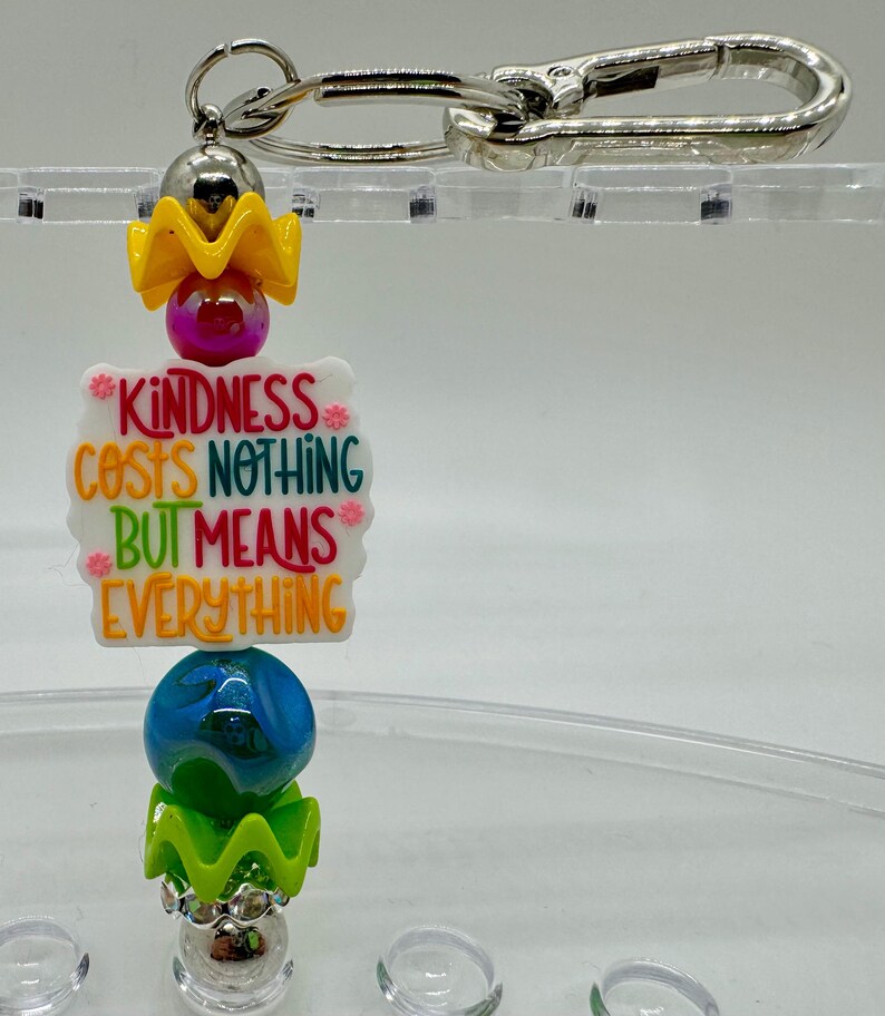 Kindness Means Everything Beaded Keychain or Zipper Pull Etsy