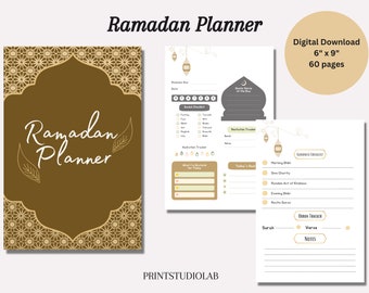 Ramadan planner, salah tracker, ramadan decoration, islamic planning, muslim organization, quran tracker journal, prayer tracker