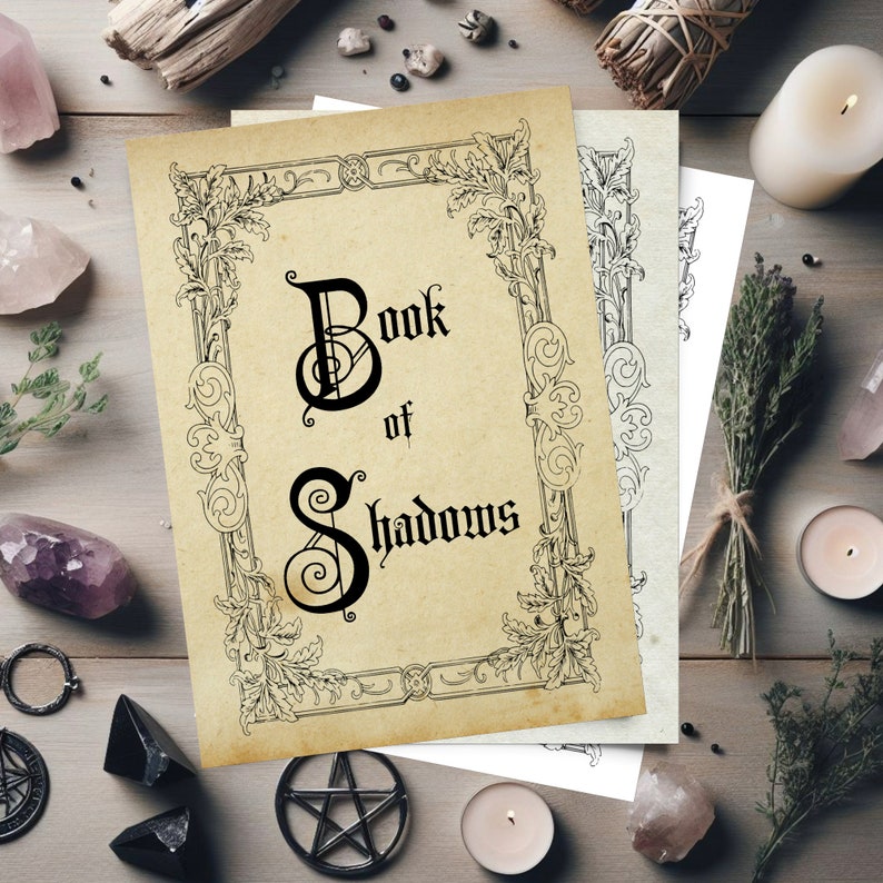 Book of Shadows Title Pages | Witchcraft Grimoire Printable | Wiccan ...