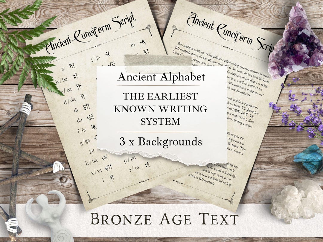 Cuneiform Alphabet Printable: Ancient Mesopotamian Script Chart ...