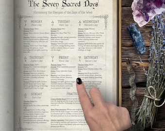 Wiccan Days of the Week Guide • Pagan Correspondences, Magickal Timing (Digital Download)