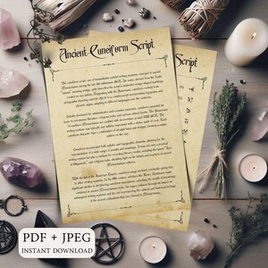 Cuneiform Alphabet Printable: Ancient Mesopotamian Script Chart ...