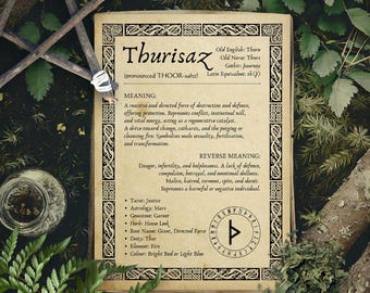 Elder Futhark Runes Guide | Norse Pagan Witchcraft Decor (25-Page PDF)