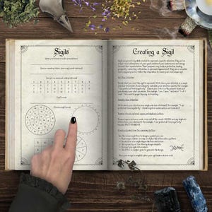 Afdrukbare handleiding voor het maken van stempels | Hekserij en heidense hulpbron | Stapsgewijze Sigil Magic voor manifestatie en bescherming | Boek der Schaduwen