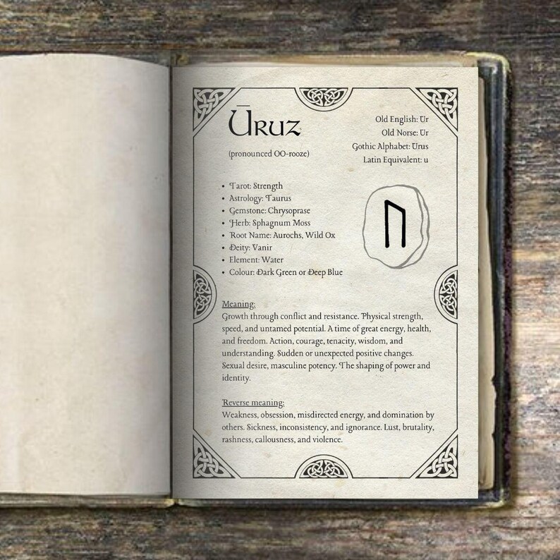 Elder Futhark Rune Guide| Rune Meanings, Norse Runes With Names ...