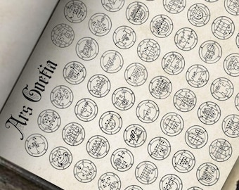 Ars Goetia Demon Sigils, Lesser Key of Solomon Download, Pagan Sigil, Pagan Printable, Book of Shadows, Digital Download, Grimoire Pages