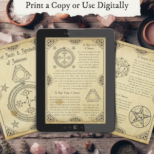 7 Secret Seals of Solomon; Seals & Sigils, Ars Goetia, Lesser Key of Solomon, Digital Download, Grimoire Pages, Book of Shadows