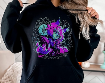 Hazbin Hotel Inspired Unisex Hoodie | Pyschedelic Design |  Gift Idea | Unisex | Vox | Alastor Hazbin | Charlie Morningstar