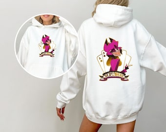 Alastor Hazbin Hotel Hooded Sweatshirt | Spring Streetwear | Oversized Hoodie | Hazbin Hotel | Ace | Trendy | Alastor