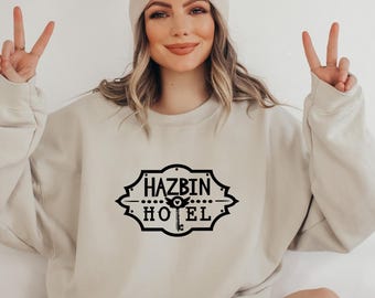 Hazbin Hotel Crewneck Sweatshirt | Alastor | Fall Favourites | Hazbin Hotel Cosplay | Gift Teen His Hers |