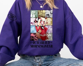 Hazbin Hotel Crewneck Sweatshirt | Charlie Morningstar Hazbin Hotel | Trendy | Custom | Hazbin Hotel Cosplay | Crewneck | Spring Favourite