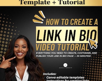 Editable Canva Link in Bio Template: Small Business Website (Digital Download + Video Tutorial)
