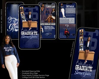 Animated Graduation Invitation Template | Senior 2026 Mobile Invite (MP4 Digital Download