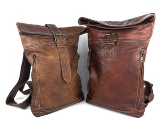 Leather Backpack for Men Handcrafted Distinction with Cowhide