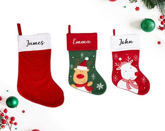 Personalized Christmas Stockings, Custom Name Christmas Stocking, Personalized Holiday Stockings, Holiday Gifts, Embroidered Stocking