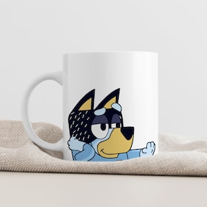 Bluey Cartoon Mug, Bandit Heeler Mug, Bluey&#39;s Father Mug, Cartoon Designed Cup, Funny Cartoon Cup, Father&#39;s day Gift, Gift For Him, Trendy