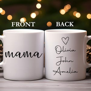 Custom Mama Coffee Mug, Personalized Ceramic Mug, Custom Mama Design Mug, Gift for Mother, Personalized Aesthetic Mug, Mothers Day Gift,