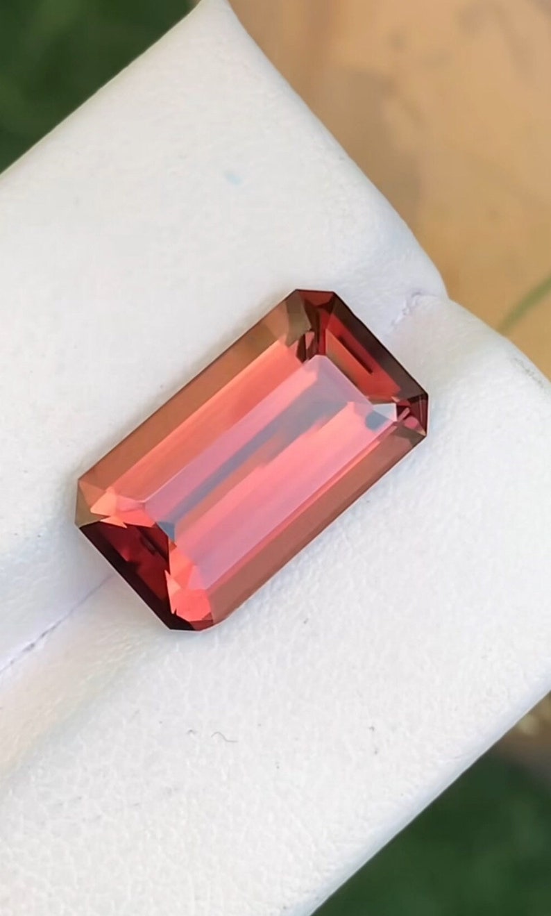 5.2 CTS Emerald Cut Beautiful Colour of Tourmaline from Africa image 1