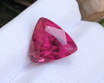 3.9 CTS Perfect Triangle Cut Redish Pink Tourmaline from Afghanistan