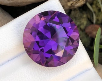 12.1 CTS Fancy Round Shape Beautifully Dark Colour Amethyst From Brazil