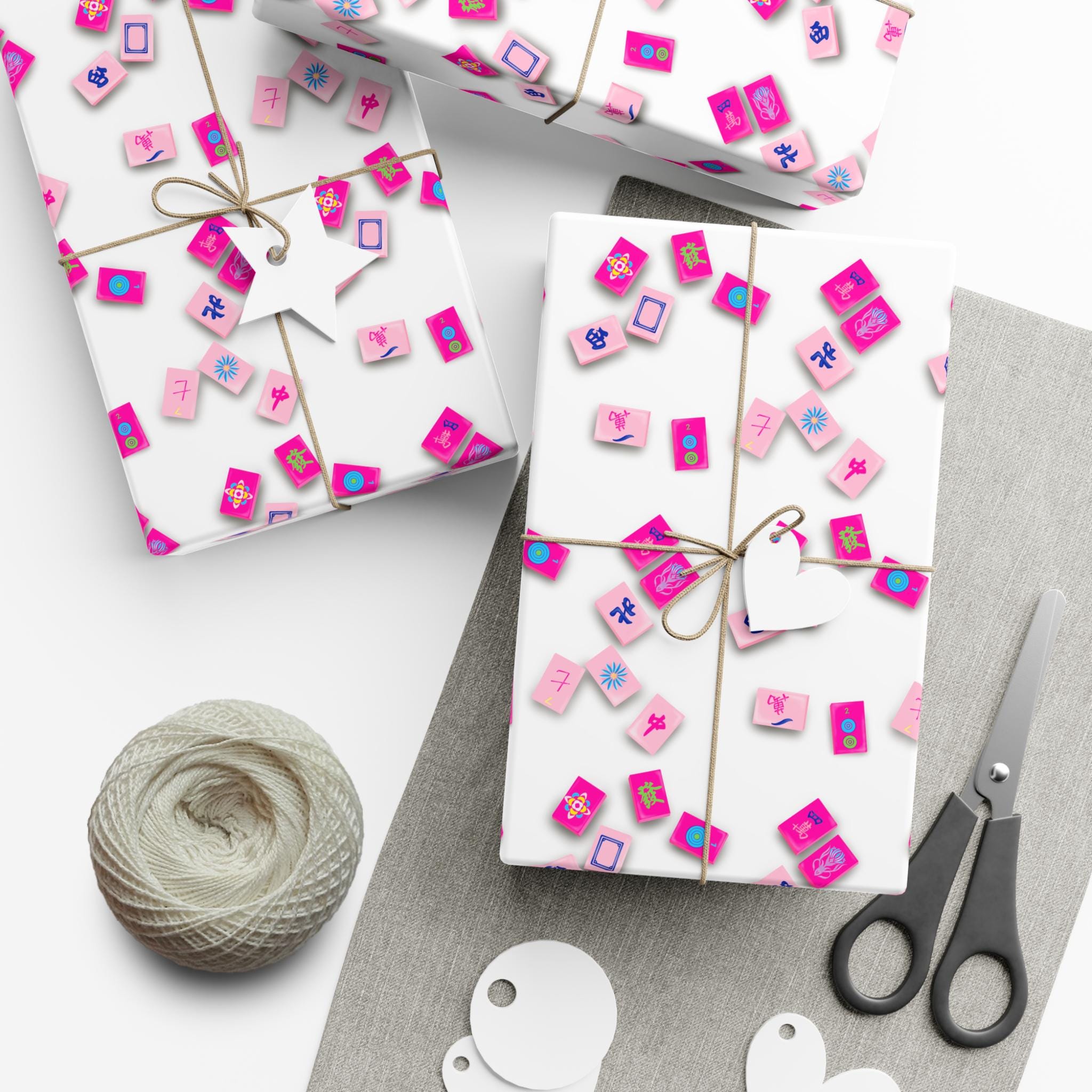 Mahjong Gift Wrap Paper: Tile Game Theme Party