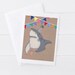 Birthday Shark Note Card Set of 10 Folded Blank Cards With Envelopes ...